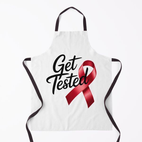 Item preview, Get Tested HIV Aids Awareness Red Ribbon World AIDS Day designed and sold by PunkNation-Arts.