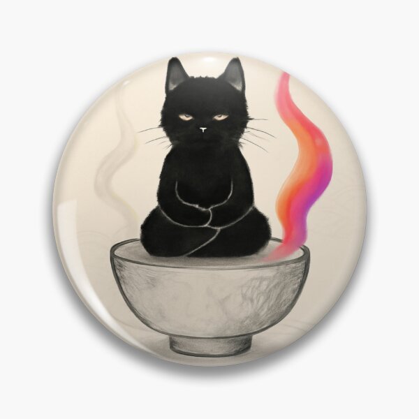 Item preview, Mystic Cat: 黒猫の蒸気と炎の瞑想 designed and sold by TakaArtWorks.