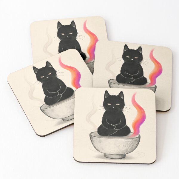Item preview, Mystic Cat: 黒猫の蒸気と炎の瞑想 designed and sold by TakaArtWorks.