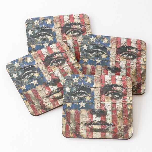 Item preview, American Flag Woman Portrait designed and sold by Groovy Looks.