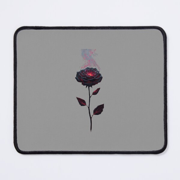 Item preview, Burning Black Rose in Flames – Dark Digital Painting of Passion and Mysticism designed and sold by PixelVibe782.