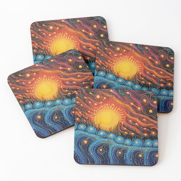 Item preview, Aboriginal Inspired Dot Art - Ice With Hottest Lava designed and sold by GrinGalore.