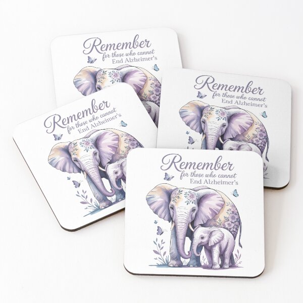 Item preview, I'll Remember For You Alzheimer's Awareness Purple Elephant designed and sold by HellD3vil-Art.
