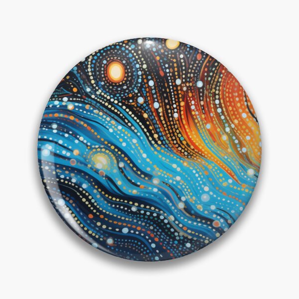 Item preview, Aboriginal Inspired Dot Art - Ice and Lava Ways designed and sold by GrinGalore.