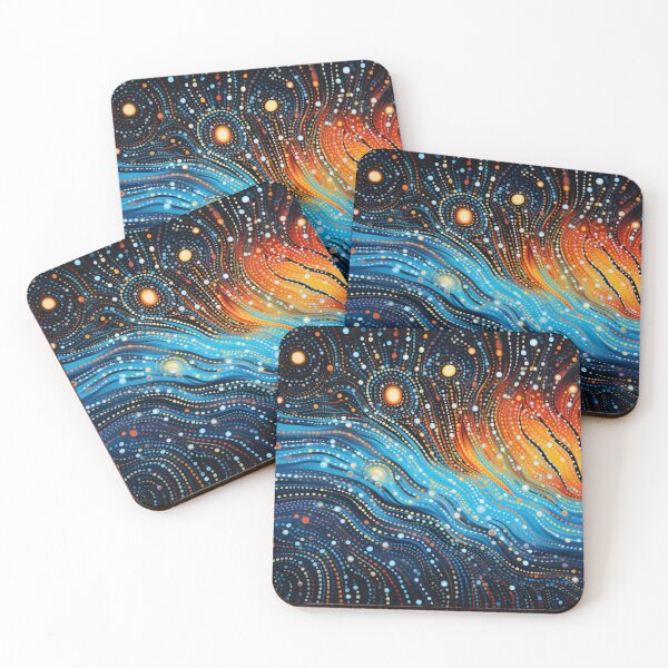 Item preview, Aboriginal Inspired Dot Art - Ice and Lava Ways designed and sold by GrinGalore.