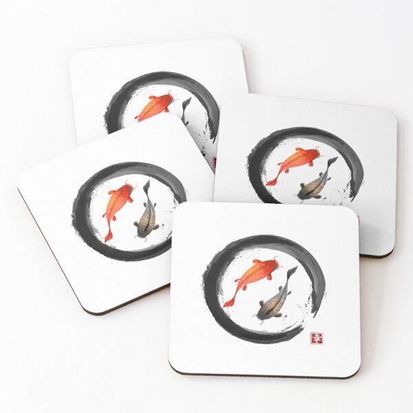 Item preview, Japanese Koi Vintage Ink Shodo  	 designed and sold by yvlbnapkwna38.
