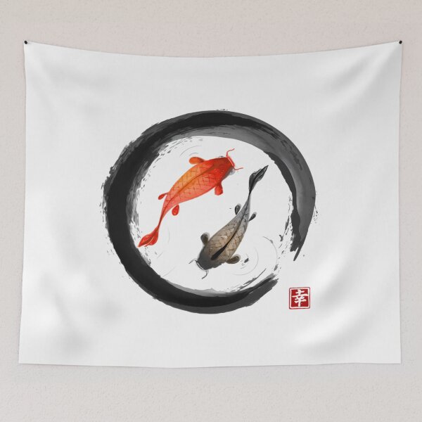 Item preview, Japanese Koi Vintage Ink Shodo  	 designed and sold by yvlbnapkwna38.
