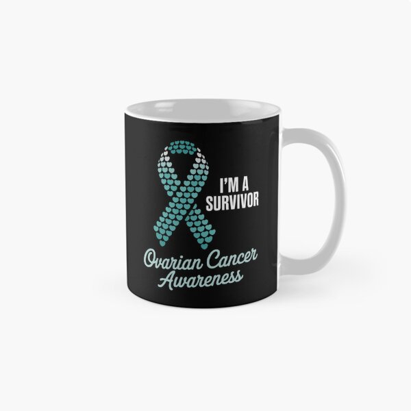 Item preview, Im A Survivor Ovarian Cancer Awareness Teal Ribbon designed and sold by HellD3vil-Art.