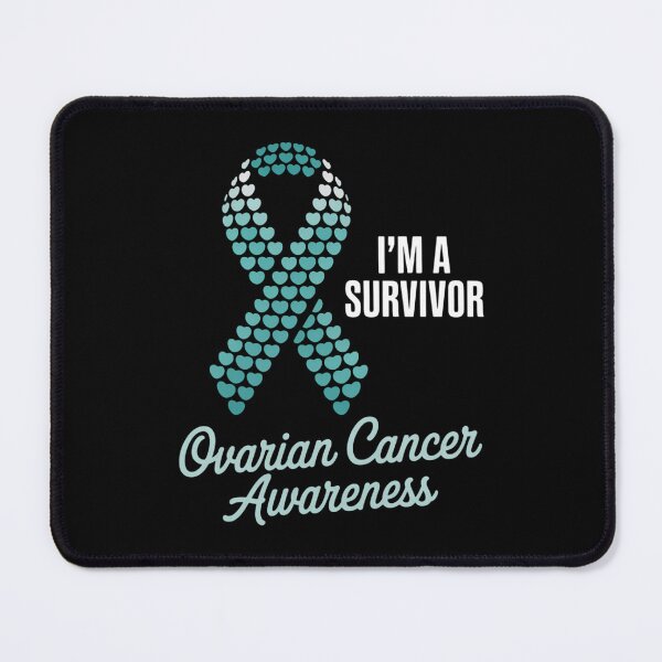 Item preview, Im A Survivor Ovarian Cancer Awareness Teal Ribbon designed and sold by HellD3vil-Art.