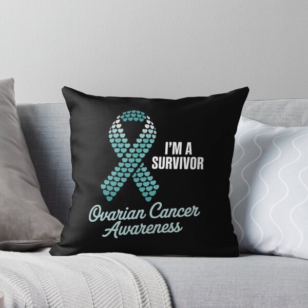 Item preview, Im A Survivor Ovarian Cancer Awareness Teal Ribbon designed and sold by HellD3vil-Art.