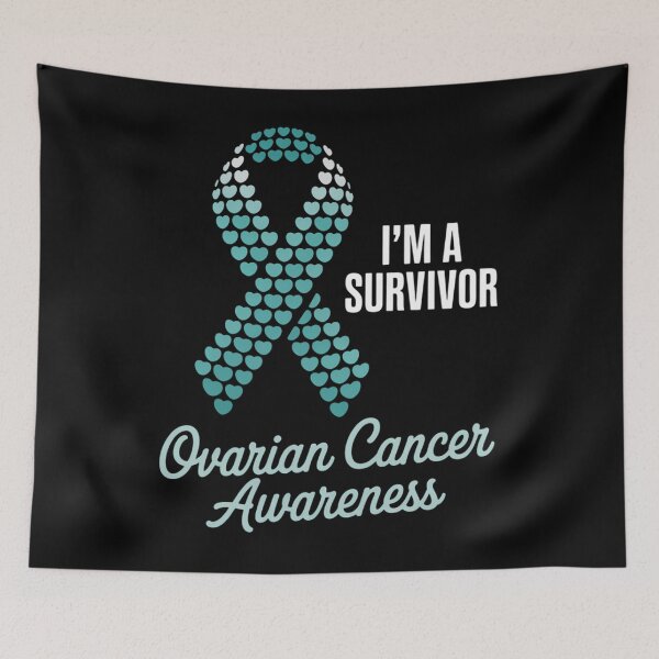 Item preview, Im A Survivor Ovarian Cancer Awareness Teal Ribbon designed and sold by HellD3vil-Art.
