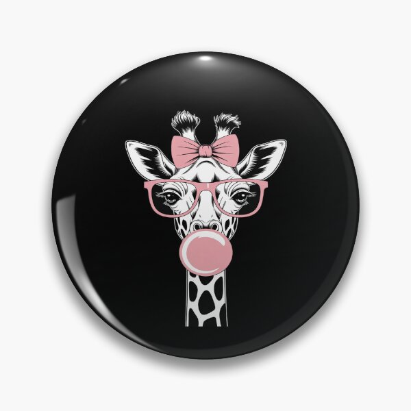 Item preview, Giraffe Wearing Glasses and Blowing Pink Bubble Gum designed and sold by Idarmotar.