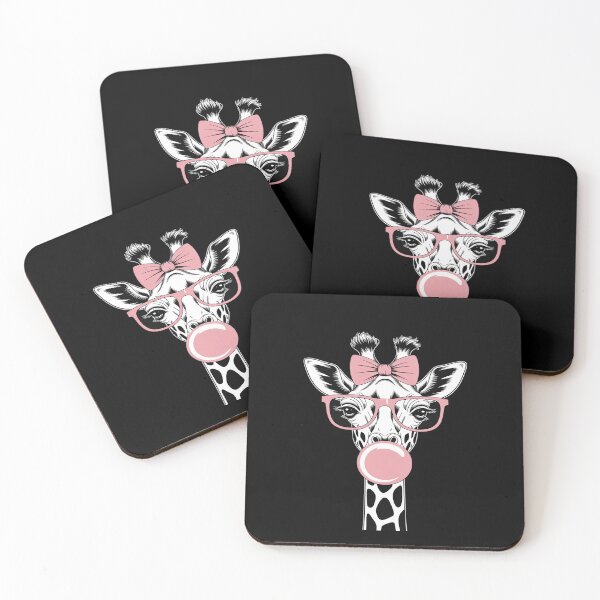 Item preview, Giraffe Wearing Glasses and Blowing Pink Bubble Gum designed and sold by Idarmotar.