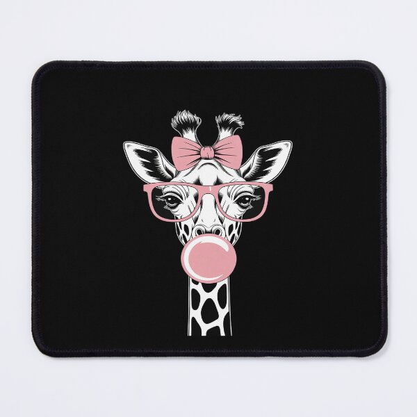 Item preview, Giraffe Wearing Glasses and Blowing Pink Bubble Gum designed and sold by Idarmotar.