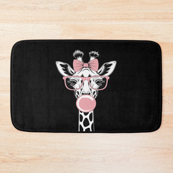 Item preview, Giraffe Wearing Glasses and Blowing Pink Bubble Gum designed and sold by Idarmotar.