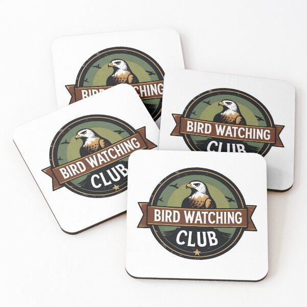 Item preview, Retro Vintage Bird Watching Club Badge – Hawk Emblem Logo Design designed and sold by NatureNookTees.