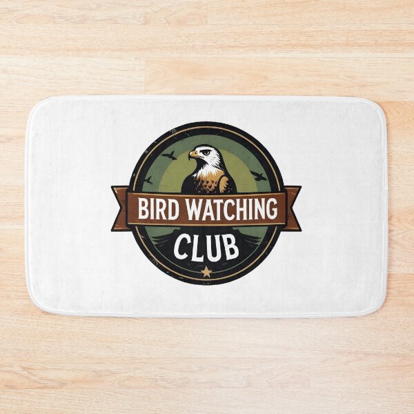 Item preview, Retro Vintage Bird Watching Club Badge – Hawk Emblem Logo Design designed and sold by NatureNookTees.