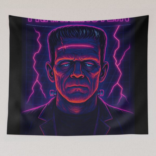 Item preview, Frankenstein’s Monster Cyberpunk Futuristic Artwork designed and sold by Retr0Tshirts.