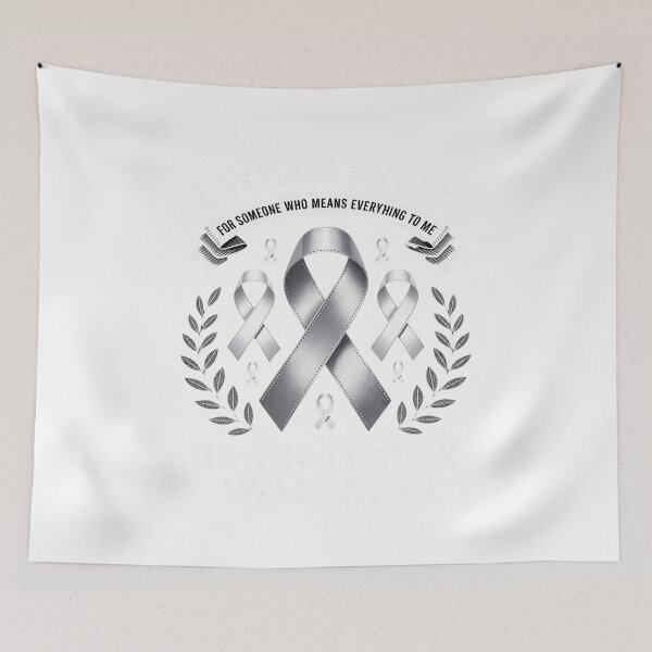 Item preview, Gray Awareness Ribbon - Gift for Brain Cancer Patients designed and sold by Jadiantukora.