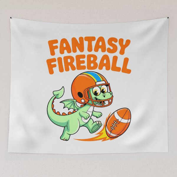Item preview, Colorful Dragon with Burning Football designed and sold by SplashTastic.