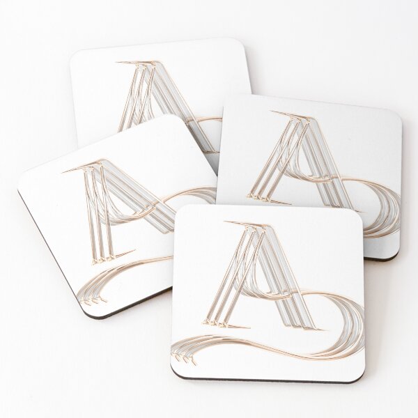Item preview,  Stylish Metal Letter A Typography Art designed and sold by Happyfreedom.