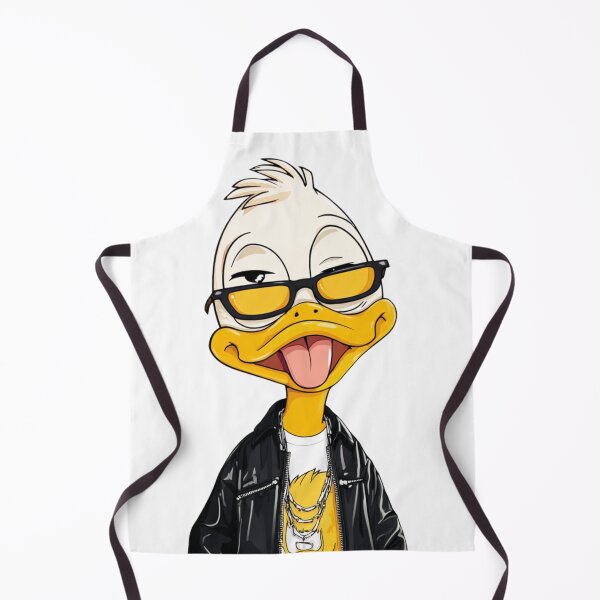 Item preview, Cartoon Duck With Sunglasses And Leather Jacket Exudes Cool Street Style For Fashion Mascot Character designed and sold by KanDa-Shop.