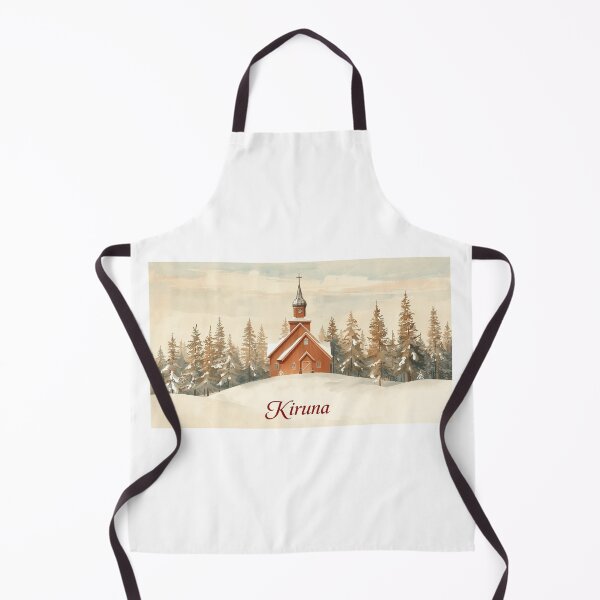 Item preview, Red church in the snowy forest of Kiruna designed and sold by StormArte.