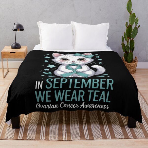 Item preview, In September We Wear Teal Ovarian Cancer Awareness designed and sold by HellD3vil-Art.