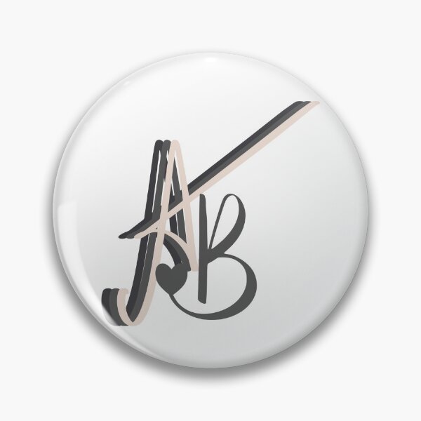 Item preview, Abstract AB Monogram Calligraphy Design designed and sold by Happyfreedom.