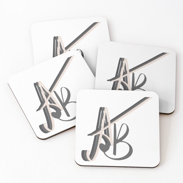 Item preview, Abstract AB Monogram Calligraphy Design designed and sold by Happyfreedom.
