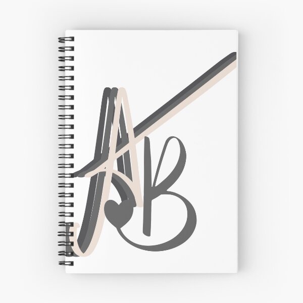 Item preview, Abstract AB Monogram Calligraphy Design designed and sold by Happyfreedom.