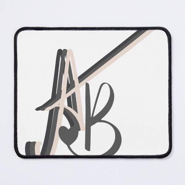 Item preview, Abstract AB Monogram Calligraphy Design designed and sold by Happyfreedom.