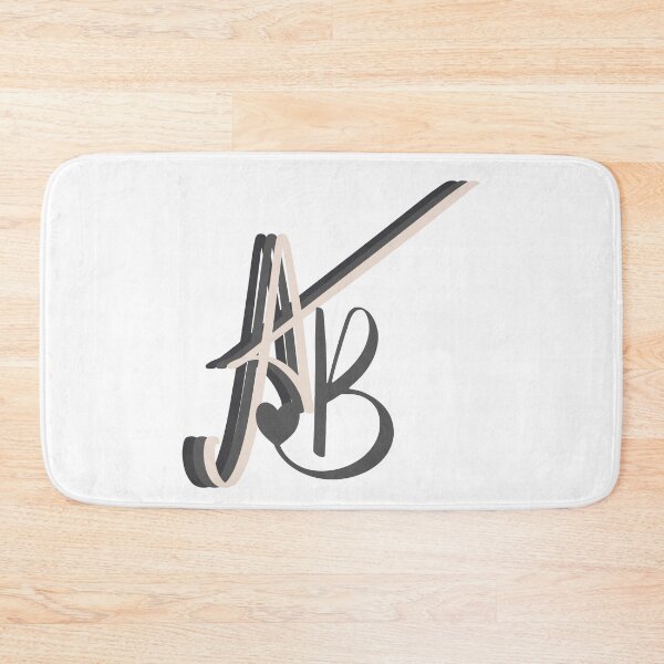 Item preview, Abstract AB Monogram Calligraphy Design designed and sold by Happyfreedom.