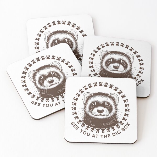 Item preview, Ferret See You at the Dig Box Tribute Small Pet designed and sold by Blok45.