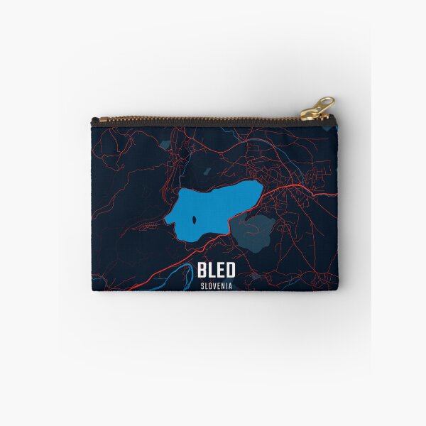 Item preview, Bled Red & Blue Minimalist Map designed and sold by HomeLivingCo.