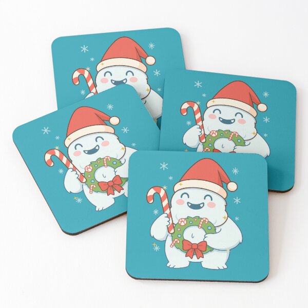 Item preview, Cute Christmas Yeti with Candy Cane and Gift – Festive Holiday Design designed and sold by Maryna_Reine.