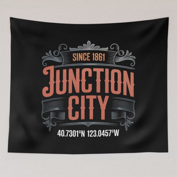 Item preview, Junction City California USA GPS Coordinates Graphic designed and sold by HellD3vil-Art.