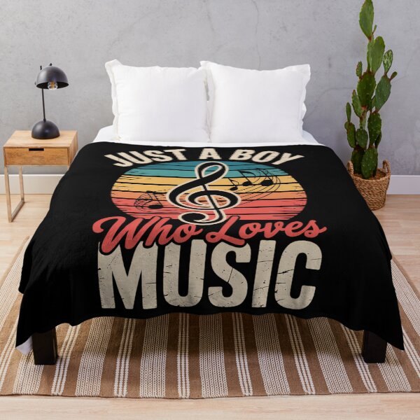 Item preview, Just A Boy Who Loves Music Kids Music Boys designed and sold by HellD3vil-Art.