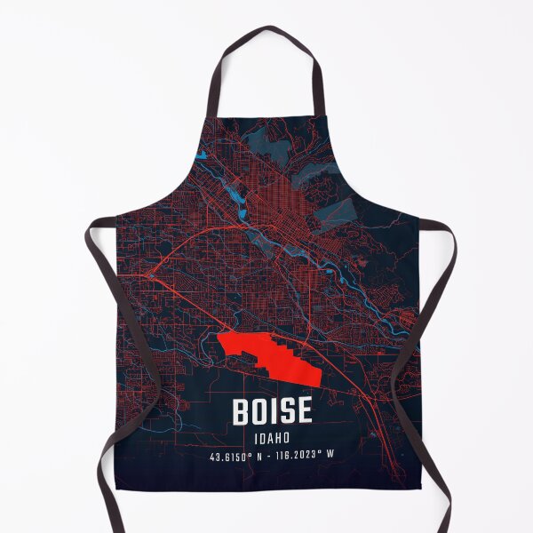 Item preview, Boise Red & Blue Minimalist Map designed and sold by HomeLivingCo.
