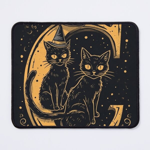 Item preview, pooky Halloween Letter C with Witch Cats and Magical Hat2 designed and sold by Mido-artister.