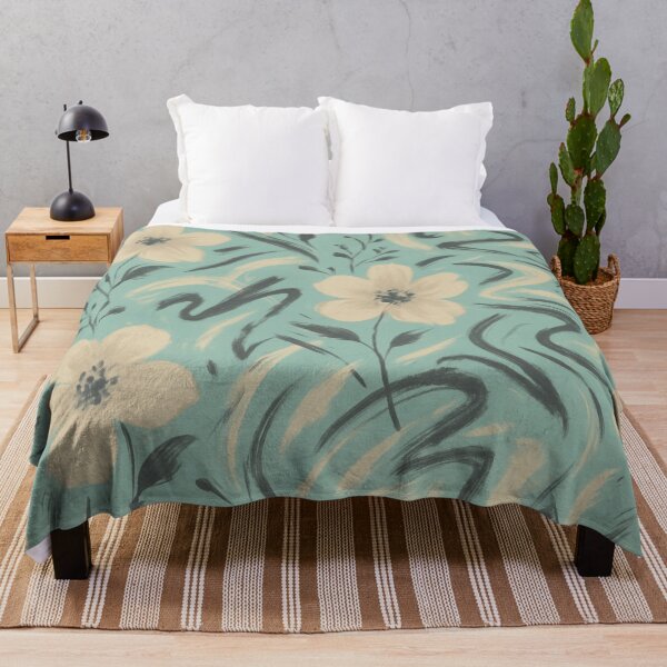 Item preview, Aqua Blossom Brushstrokes designed and sold by Zenvo.