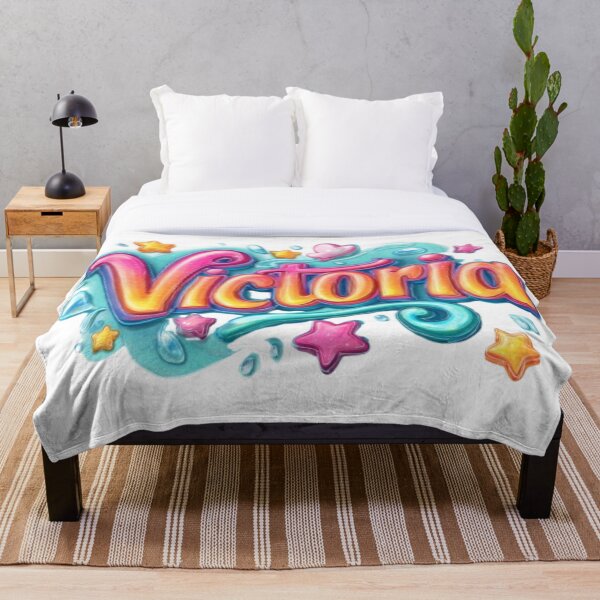 Aperçu de l'œuvre Victoria – Lettrage 3D coloré créée et vendue par AlexLineArt.