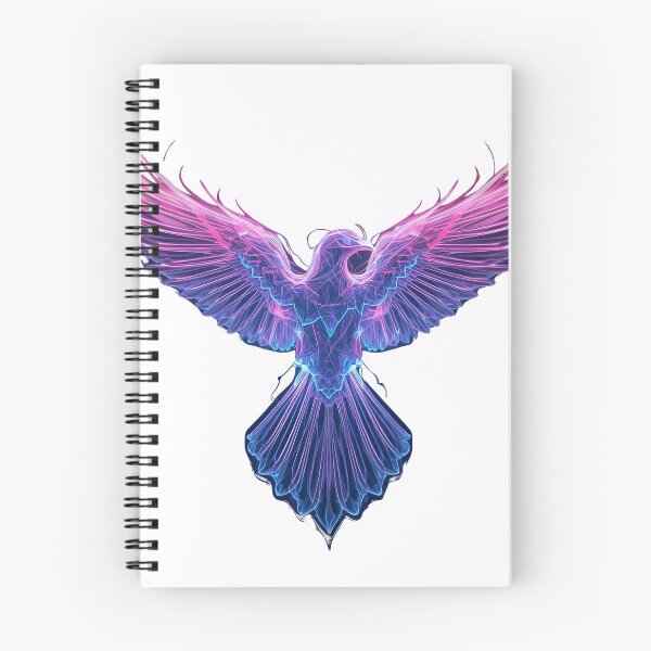 Item preview,  “Abstract Neon Bird Energy – Futuristic Fractal Flight Digital Art Design” designed and sold by NatureNookTees.