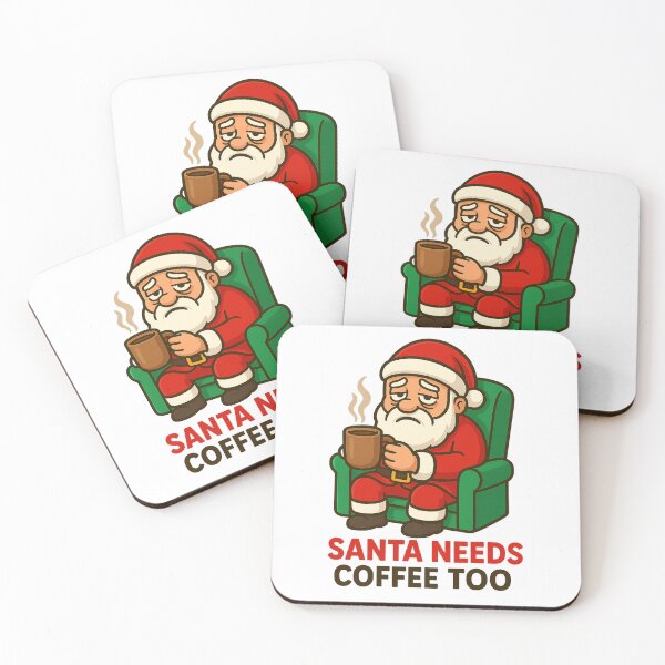 Item preview, Santa Needs Coffee Too Shirt – Funny Christmas Holiday Coffee Lover Tee designed and sold by Karn.Co.