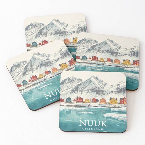 Item preview, Colorful houses in the Nuuk landscape designed and sold by StormArte.
