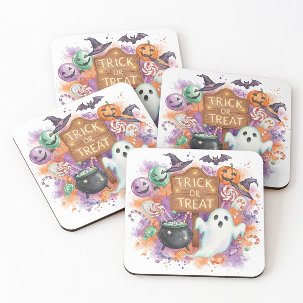 Item preview, Cute Trick or Treat Halloween Illustration designed and sold by EpicMediaShop.
