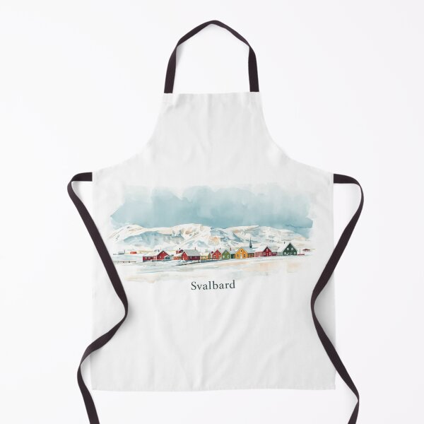Item preview, Colorful houses in the snowy landscape of Svalbard designed and sold by StormArte.