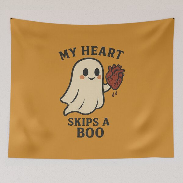 Item preview, Ghost Cardiologist My Heart Skips a Boo designed and sold by Meandmyshop.