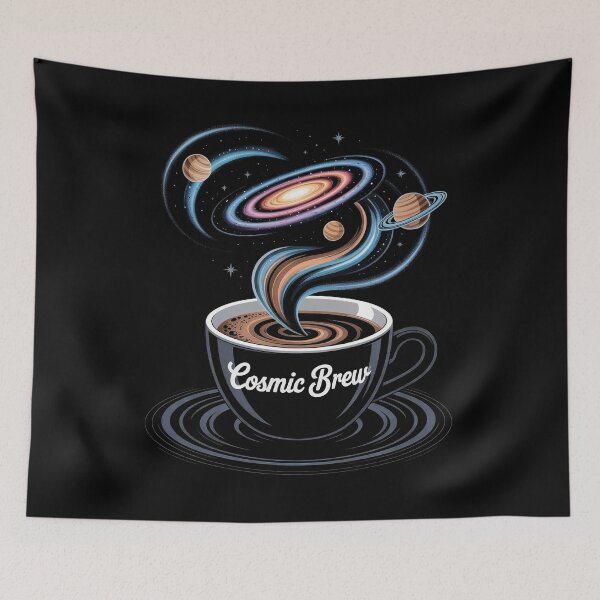 Item preview, Surreal Coffee Planet T-Shirt – Galaxy in a Coffee Cup designed and sold by HAFIZ-DP.
