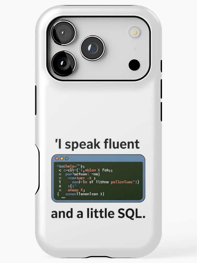 Thumbnail 1 of 4, iPhone Case, Fluent Python SQL Minimalist Code Developer designed and sold by Linnea-Arts.